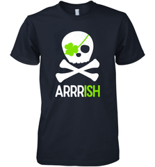 St. Patricks Day Irish Pirate Skull and Cross bones Men's Premium T-Shirt Men's Premium T-Shirt - FordPhuMy