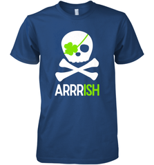 St. Patricks Day Irish Pirate Skull and Cross bones Men's Premium T-Shirt Men's Premium T-Shirt - FordPhuMy