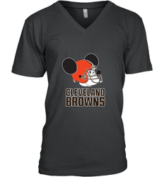 Nfl Cleveland Browns Mickey Mouse Team Men's V-Neck
