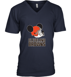 Nfl Cleveland Browns Mickey Mouse Team Men's V-Neck