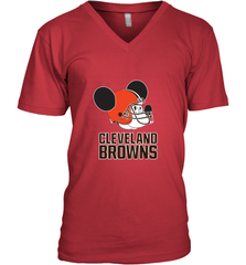 Nfl Cleveland Browns Mickey Mouse Team Men's V-Neck Men's V-Neck - FordPhuMy
