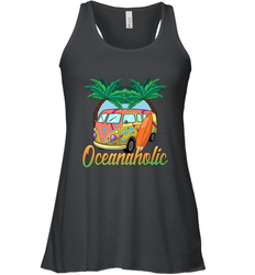 Retro Surfer Love Surfing Beach Party Tropical Vacay Women's Racerback Tank