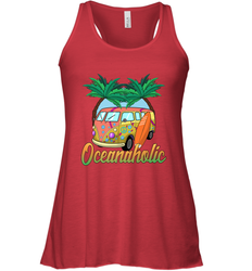 Retro Surfer Love Surfing Beach Party Tropical Vacay Women's Racerback Tank