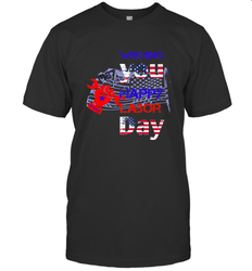 Happy labor day wishes USA flag for men and woman Men's T-Shirt
