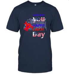 Happy labor day wishes USA flag for men and woman Men's T-Shirt
