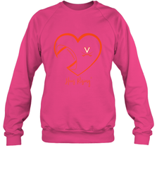 Virginia Cavaliers Football Inside Heart  Team Crewneck Sweatshirt Crewneck Sweatshirt - FordPhuMy
