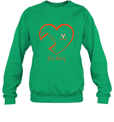 Virginia Cavaliers Football Inside Heart  Team Crewneck Sweatshirt Crewneck Sweatshirt - FordPhuMy
