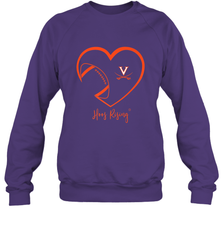 Virginia Cavaliers Football Inside Heart  Team Crewneck Sweatshirt Crewneck Sweatshirt - FordPhuMy