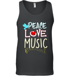 Peace Love Music Hippie Hipster Festival Men's Tank Top