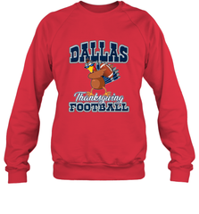 Dallas Thanksgiving Day Funny Turkey Playing Texas Football Premium T Shirt Crewneck Sweatshirt Crewneck Sweatshirt - FordPhuMy
