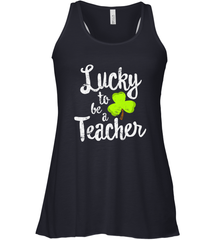 Teacher St. Patrick's Day Shirt, Lucky To Be A Teacher Women's Racerback Tank Women's Racerback Tank - FordPhuMy