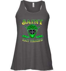 Saint Hat Tricks Ice Hockey Funny St Patricks Day Gift Women's Racerback Tank Women's Racerback Tank - FordPhuMy