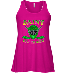 Saint Hat Tricks Ice Hockey Funny St Patricks Day Gift Women's Racerback Tank Women's Racerback Tank - FordPhuMy