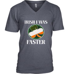 Irish I Was Faster Funny Running St Patricks Day Men's V-Neck Men's V-Neck - FordPhuMy