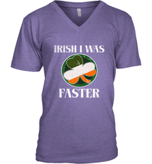Irish I Was Faster Funny Running St Patricks Day Men's V-Neck Men's V-Neck - FordPhuMy