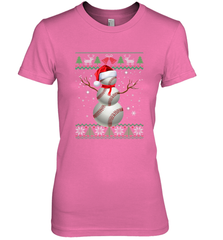 Baseball Snowman Ugly Christmas Ball Santa Pajama Xmas Gifts Women's Premium T-Shirt Women's Premium T-Shirt - FordPhuMy