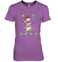 Baseball Snowman Ugly Christmas Ball Santa Pajama Xmas Gifts Women's Premium T-Shirt Women's Premium T-Shirt - FordPhuMy