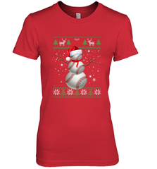 Baseball Snowman Ugly Christmas Ball Santa Pajama Xmas Gifts Women's Premium T-Shirt Women's Premium T-Shirt - FordPhuMy
