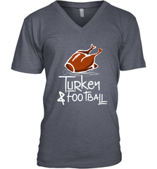 Turkey And Football Thanksgiving Day Football Fan Holiday Gift Men's V-Neck Men's V-Neck - FordPhuMy