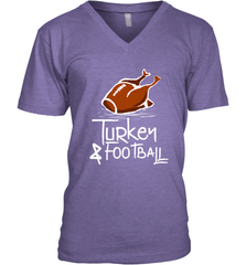 Turkey And Football Thanksgiving Day Football Fan Holiday Gift Men's V-Neck Men's V-Neck - FordPhuMy