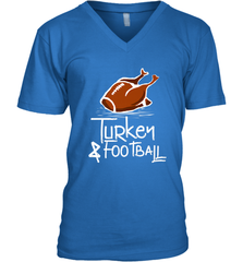 Turkey And Football Thanksgiving Day Football Fan Holiday Gift Men's V-Neck Men's V-Neck - FordPhuMy