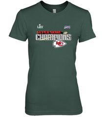 Youth Kansas City Chiefs NFL Pro Line by Fanatics Super Bowl LIV Champions Trophy Women's Premium T-Shirt Women's Premium T-Shirt - FordPhuMy