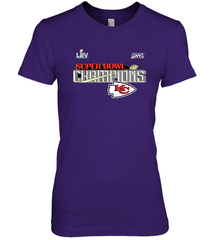 Youth Kansas City Chiefs NFL Pro Line by Fanatics Super Bowl LIV Champions Trophy Women's Premium T-Shirt Women's Premium T-Shirt - FordPhuMy
