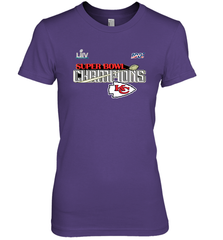 Youth Kansas City Chiefs NFL Pro Line by Fanatics Super Bowl LIV Champions Trophy Women's Premium T-Shirt Women's Premium T-Shirt - FordPhuMy