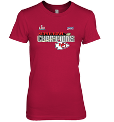 Youth Kansas City Chiefs NFL Pro Line by Fanatics Super Bowl LIV Champions Trophy Women's Premium T-Shirt Women's Premium T-Shirt - FordPhuMy