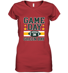 NFL Green Bay WI. Game Day Football Home Team Women's V-Neck T-Shirt Women's V-Neck T-Shirt - FordPhuMy