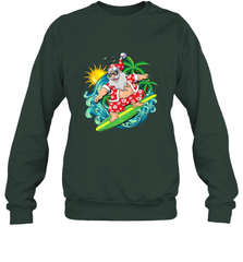 Christmas in July Santa Claus Hawaiian Surfing Gift Surf Crewneck Sweatshirt Crewneck Sweatshirt - FordPhuMy
