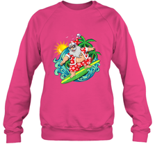 Christmas in July Santa Claus Hawaiian Surfing Gift Surf Crewneck Sweatshirt Crewneck Sweatshirt - FordPhuMy