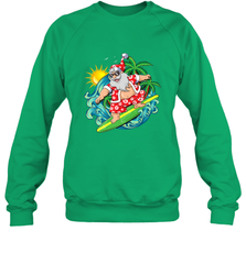 Christmas in July Santa Claus Hawaiian Surfing Gift Surf Crewneck Sweatshirt Crewneck Sweatshirt - FordPhuMy