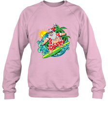 Christmas in July Santa Claus Hawaiian Surfing Gift Surf Crewneck Sweatshirt Crewneck Sweatshirt - FordPhuMy