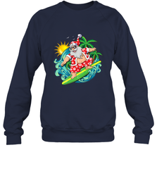 Christmas in July Santa Claus Hawaiian Surfing Gift Surf Crewneck Sweatshirt Crewneck Sweatshirt - FordPhuMy