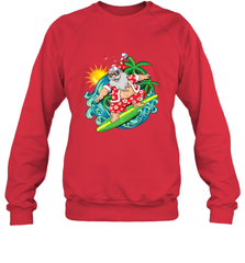 Christmas in July Santa Claus Hawaiian Surfing Gift Surf Crewneck Sweatshirt Crewneck Sweatshirt - FordPhuMy