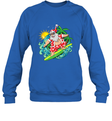 Christmas in July Santa Claus Hawaiian Surfing Gift Surf Crewneck Sweatshirt Crewneck Sweatshirt - FordPhuMy