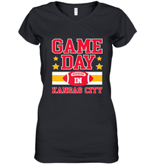 NFL Kansas City Game Day Football Home Team Women's V-Neck T-Shirt Women's V-Neck T-Shirt - FordPhuMy