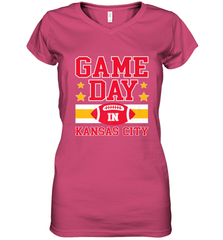 NFL Kansas City Game Day Football Home Team Women's V-Neck T-Shirt Women's V-Neck T-Shirt - FordPhuMy