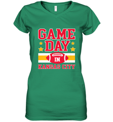 NFL Kansas City Game Day Football Home Team Women's V-Neck T-Shirt Women's V-Neck T-Shirt - FordPhuMy