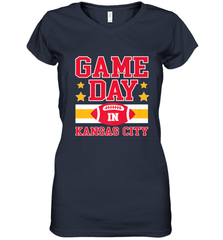NFL Kansas City Game Day Football Home Team Women's V-Neck T-Shirt Women's V-Neck T-Shirt - FordPhuMy
