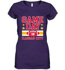 NFL Kansas City Game Day Football Home Team Women's V-Neck T-Shirt Women's V-Neck T-Shirt - FordPhuMy