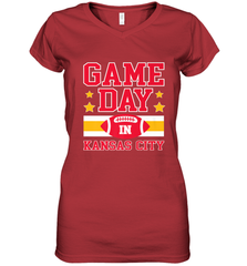 NFL Kansas City Game Day Football Home Team Women's V-Neck T-Shirt Women's V-Neck T-Shirt - FordPhuMy