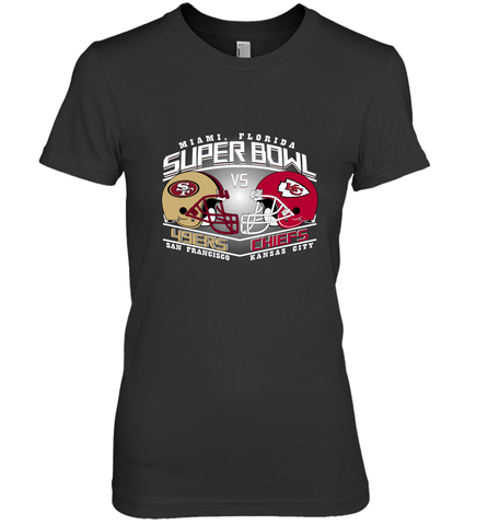 NFL Super bowl San Francisco 49ers vs. Kansas City Chiefs Women's Premium T-Shirt Women's Premium T-Shirt / Black / XS Women's Premium T-Shirt - FordPhuMy