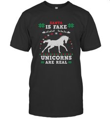 Santa Is Fake Unicorns Are Real Cute Ugly Christmas Sweater Men's T-Shirt Men's T-Shirt - FordPhuMy
