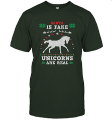 Santa Is Fake Unicorns Are Real Cute Ugly Christmas Sweater Men's T-Shirt Men's T-Shirt - FordPhuMy