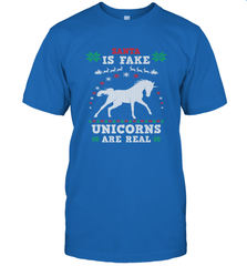 Santa Is Fake Unicorns Are Real Cute Ugly Christmas Sweater Men's T-Shirt Men's T-Shirt - FordPhuMy