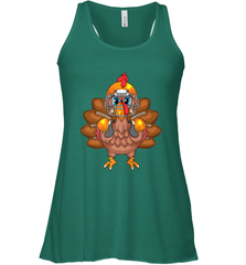 Cool Turkey Football Feathers Funny Thanksgiving Sports Gift Women's Racerback Tank Women's Racerback Tank - FordPhuMy