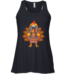 Cool Turkey Football Feathers Funny Thanksgiving Sports Gift Women's Racerback Tank Women's Racerback Tank - FordPhuMy
