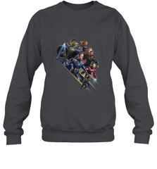 Marvel Avengers Endgame Action Pose Logo Crewneck Sweatshirt Crewneck Sweatshirt - FordPhuMy